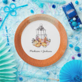 Lantern Wasserfarbenherbst Personalisiert Pappteller (Party)