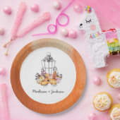 Lantern Wasserfarbenherbst Personalisiert Pappteller (Party)