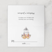 Lantern Watercolor Wedding Personalisiert Platzkarte (Außenseite Aufgefaltet)