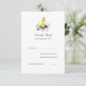 Lantern Wedding RSVP Karte (Stehend Vorderseite)