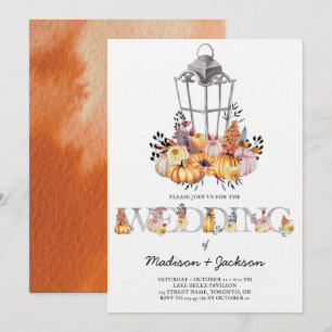 Lantern Wedding Watercolor Autumn Einladung