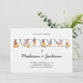 Lantern Wedding Watercolor Herbsteinladung Einladung (Stehend Vorderseite)