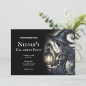 Lantern Witz-Halloween-Party Einladung (Stehend Vorderseite)