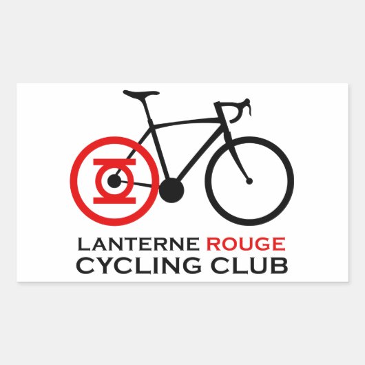 Lanterne Rouge Radclub Rechteckiger Aufkleber (Vorderseite)
