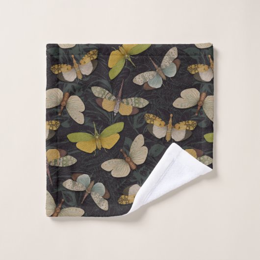 Lanternflies - Pyrops Candelaria & Planthoppers Badhandtuch Set (Waschlappen)