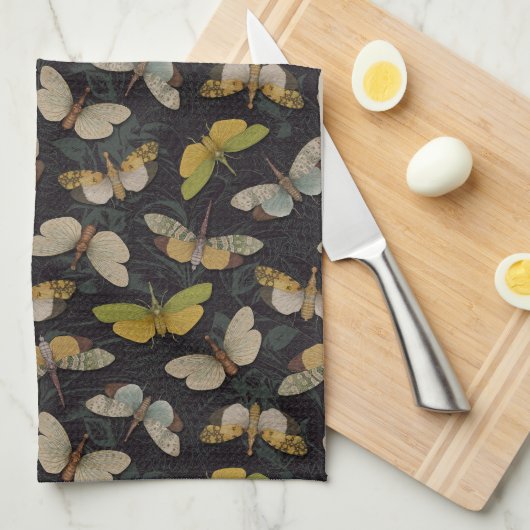 Lanternflies - Pyrops Candelaria & Planthoppers Geschirrtuch (Viertel Falte)