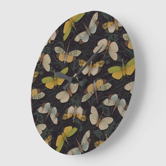 Lanternflies - Pyrops Candelaria & Planthoppers Große Wanduhr (Winkel)