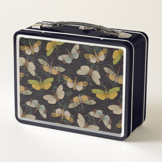 Lanternflies - Pyrops Candelaria & Planthoppers Metall Brotdose (Rückseite)