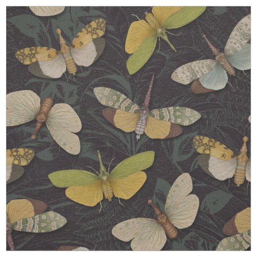 Lanternflies - Pyrops Candelaria & Planthoppers Stoff (Muster)