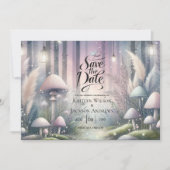 Lanternlight Dreams Bezaubernde Waldhochzeit Save The Date (Vorderseite)