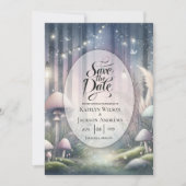 Lanternlight Dreams Bezaubernde Waldhochzeit Save The Date (Vorderseite)