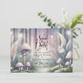 Lanternlight Dreams Bezaubernde Waldhochzeit Save The Date (Stehend Vorderseite)