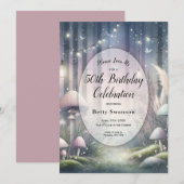 Lanternlight Dreams Bezauberter Wald Geburtstag Einladung (Vorne/Hinten)