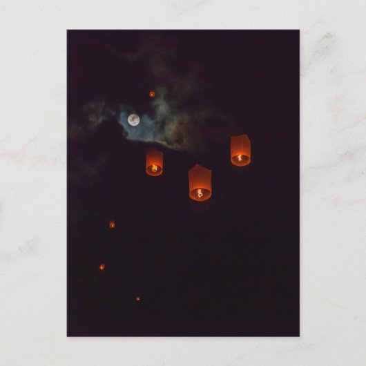 Lanterns am Himmel Postkarte (Vorderseite)