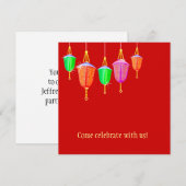 Lanterns ändern - Jede bkgd Farbe Einladung (Vorne/Hinten)