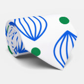 Lanterns Beige Blaues Minimales Muster Krawatte (Gerollt)