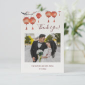 Lanterns Chinese Wedding Danke (Stehend Vorderseite)