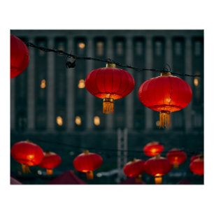 Lanterns Chinesisches Neujahr Poster