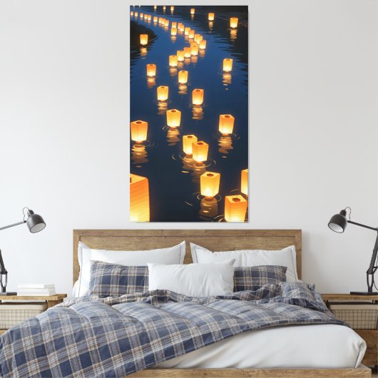lanterns emitted a warm glow leinwanddruck (Insitu (Schlafzimmer))
