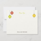 Lanterns Flat Danke Karte ändern (Vorderseite)