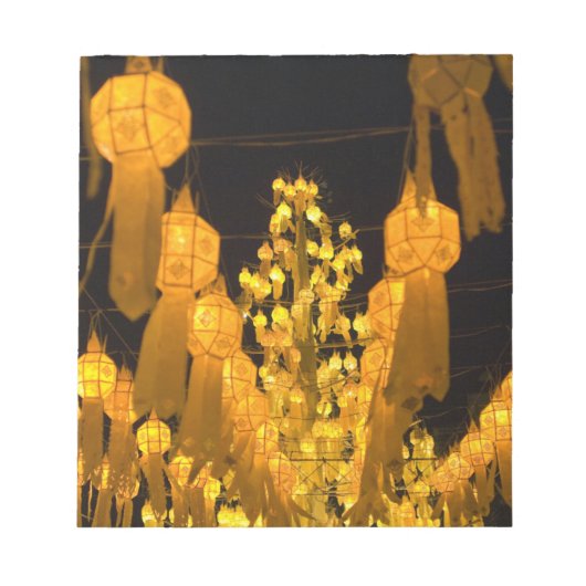 Lanterns für das Loi Krathong Festival. Notizblock (Vorderseite)