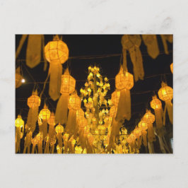 Lanterns für das Loi Krathong Festival. Postkarte