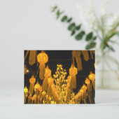 Lanterns für das Loi Krathong Festival. Postkarte (Stehend Vorderseite)