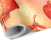 Lanterns glow, firecrackers burst, and blossoms bl geschenkpapier (Rolleneckpunkt)