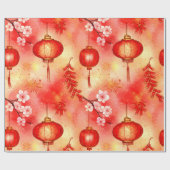 Lanterns glow, firecrackers burst, and blossoms bl geschenkpapier (Flach)