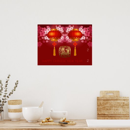 Lanterns Happy Chinese Tiger New custom Year P Poster (Küche)