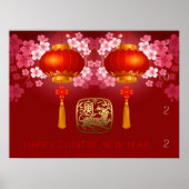 Lanterns Happy Chinese Tiger New custom Year P Poster (Vorne)
