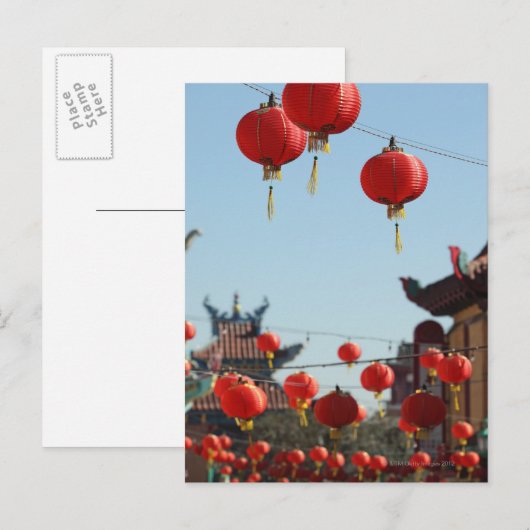 Lanterns in Chinatown Postkarte (Vorne/Hinten)