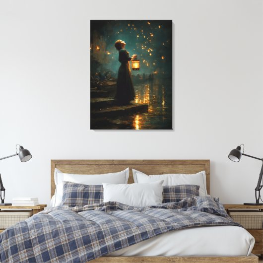 Lanterns Leinwanddruck (Insitu (Schlafzimmer))