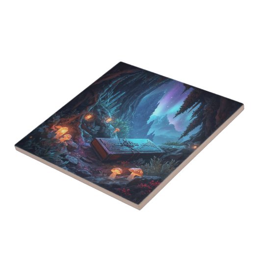 Lanterns, Mushrooms, and a Book Fliese (Seite)