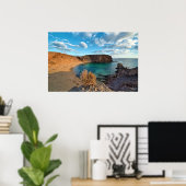 Lanzarote beach cove poster (Heimbüro)