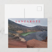Lanzarote El Golfo Blick Postkarte (Vorne/Hinten)