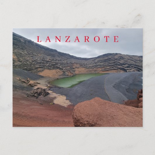 Lanzarote El Golfo Blick Postkarte (Vorderseite)