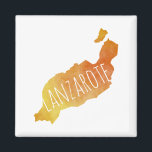 Lanzarote Magnet<br><div class="desc">Farbenfrohe Karte der Insel Lanzarote im modernen geometrischen Stil</div>