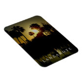 Lanzarote Palmen bei Sonnenuntergang Kühlschrankma Magnet (Rechte Seite)