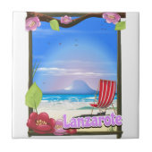 Lanzarote Reiseplakat Fliese (Vorderseite)