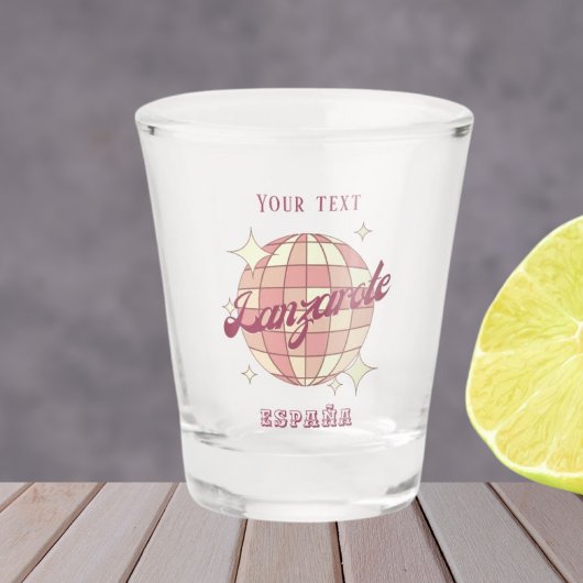 Lanzarote Spanien España Retro Vintag Schnapsglas