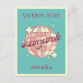 Lanzarote Spanien España Retro Vintage Postkarte (Vorderseite)