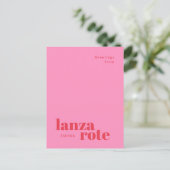Lanzarote Spanien moderne Typografie Postkarte (Stehend Vorderseite)