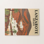 Lanzarote Spanien Puzzle Vintage Reise Szene (Horizontal)