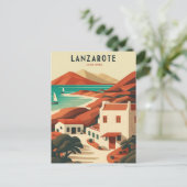 Lanzarote Spanien Vintage Reise Postkarte (Stehend Vorderseite)