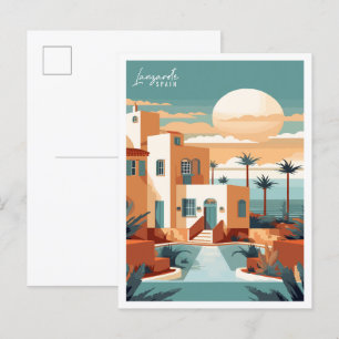 Lanzarote Spanien Vintage-Reise Postkarte