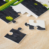 Lanzarote, Spanien Vintage-Reise Vulkanlandschaft Puzzle (Seite)