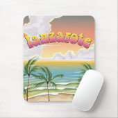 Lanzarote-Strand-Reiseplakat Mousepad (Mit Mouse)