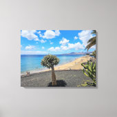Lanzarote Strandaussicht Leinwand (Vorderseite)