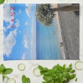 Lanzarote Strandblick Teetuch Geschirrtuch (Gefaltet)